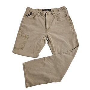 Ariat Rebar M4 Relaxed Straight Work Pants 36x30 Tan Canvas Carpenter Utility